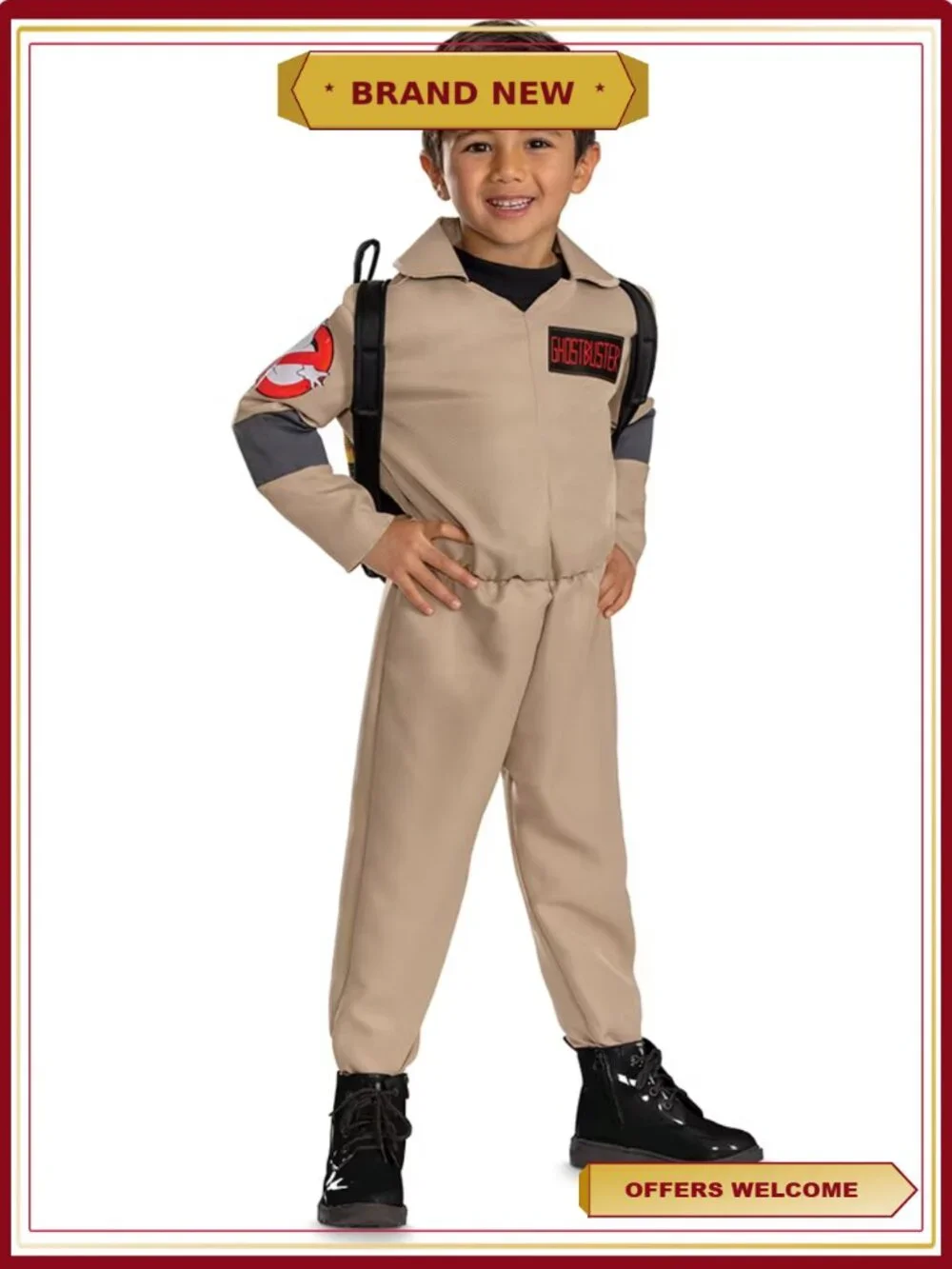 Ghostbusters Costume Kids XS Jumpsuit Proton Pack Halloween Pretend Play